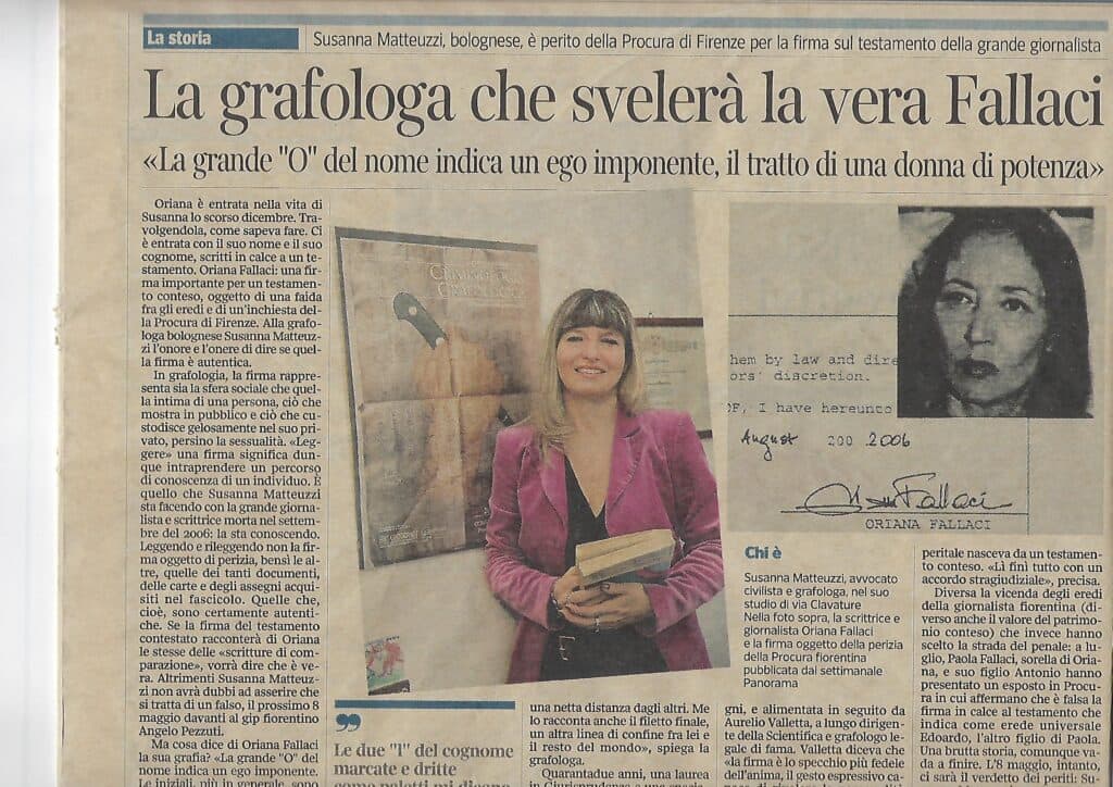 Rassegna stampa: secondo articolo di giornale sul caso Fallaci